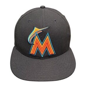 Miami Marlins New Era 59FIFTY Hat Cap 7 1/4 Black 2017 Florida Spring Training
